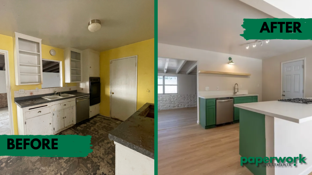 Before and after renovation